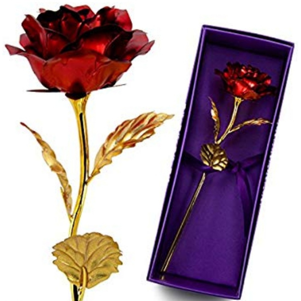 24K Gold Rose (Red)